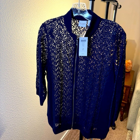 Jackets & Blazers - 26. Weekends by Chico’s -Rina 3 Qtr Jacket size 2 (M 12) NWT